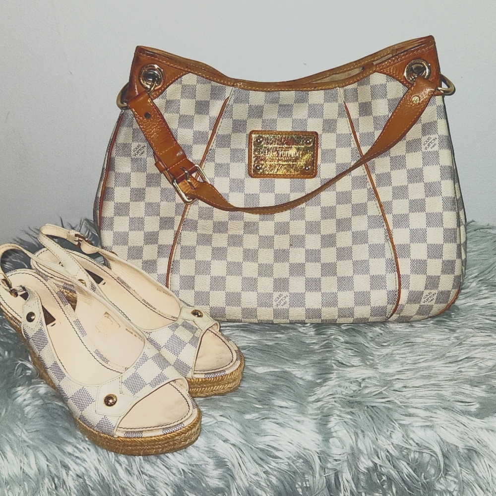Louis Vuitton Damier Azur Espadrille Wedges